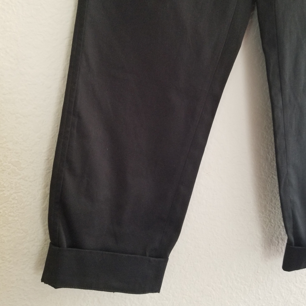 Golden Goose High Rise Tapered Leg Chino Pants Size S Small Black - Picture 10 of 11
